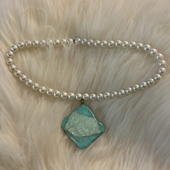 Faux Pearl Rare Unique One of Handmade Rare Bohemian Necklace - Picture 6 of 17